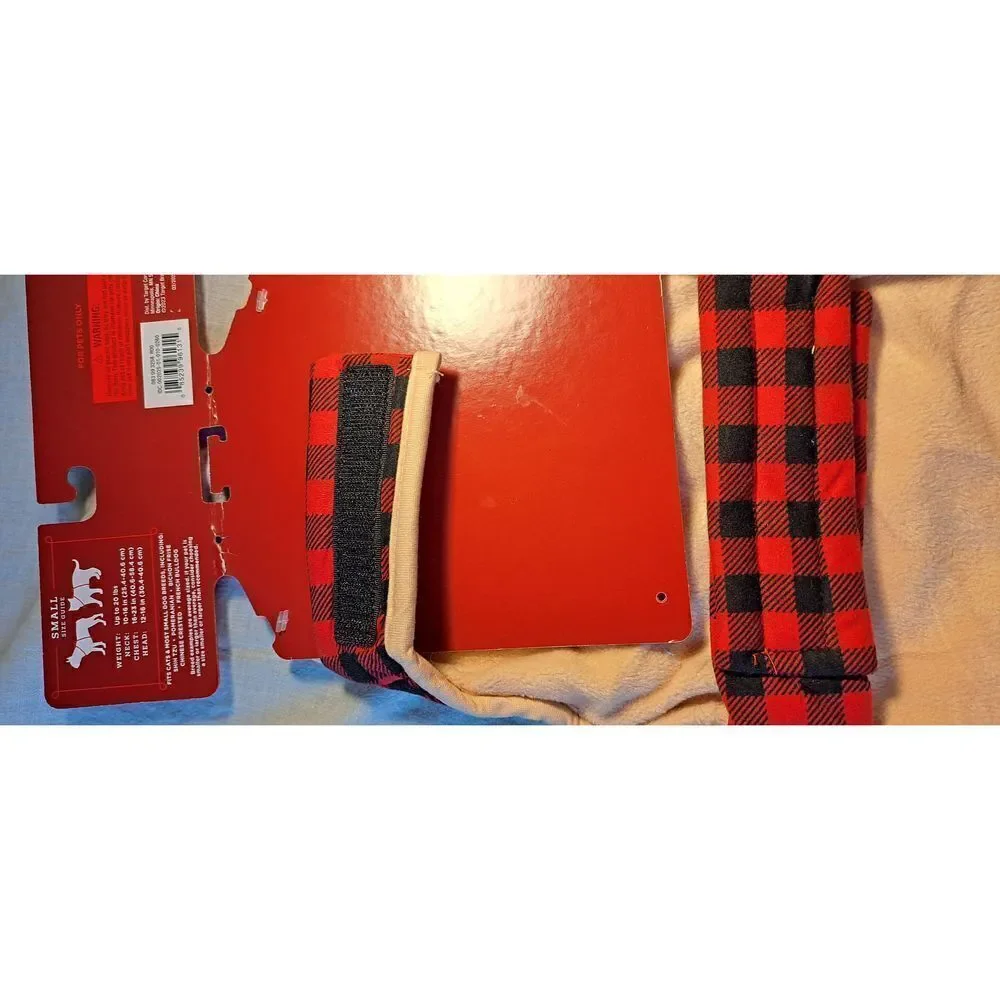 Wondershop Small Pet Buffalo Check Puffer Coat Dog Coat Cat Coat